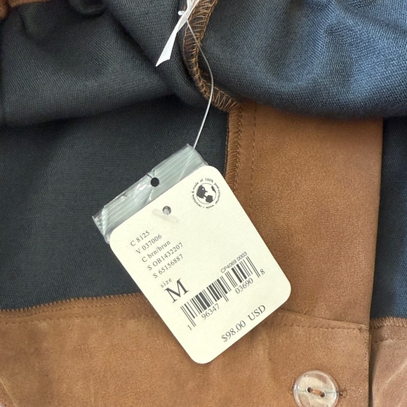 Free people MEDIUM mocha tan roma vegan suede shorts - Picture 3 of 3